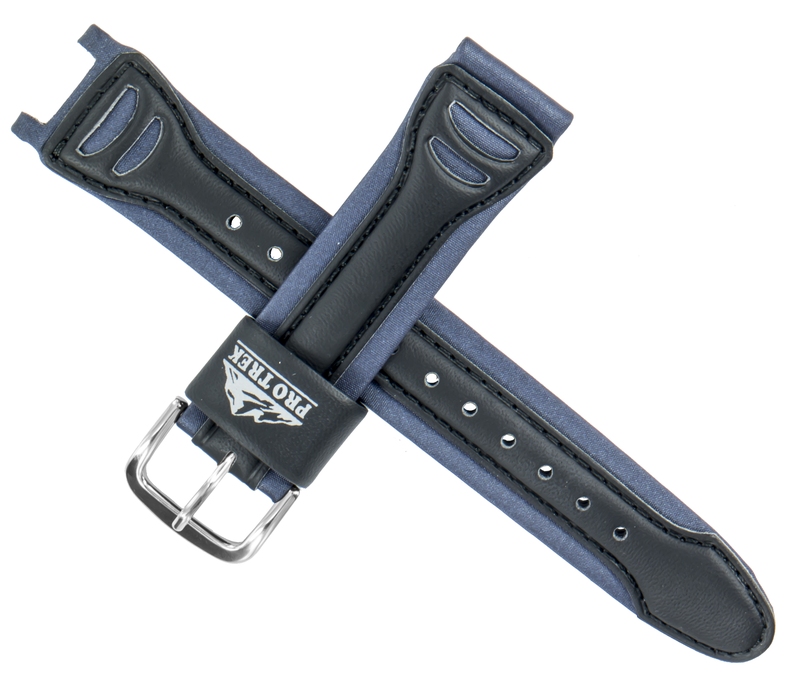 Casio watch strap for black/blue leather PRW-100BJ-2JJ 10105787