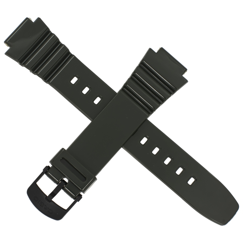 Casio watch strap for gloss dark green W-214HC-3AV 10409323