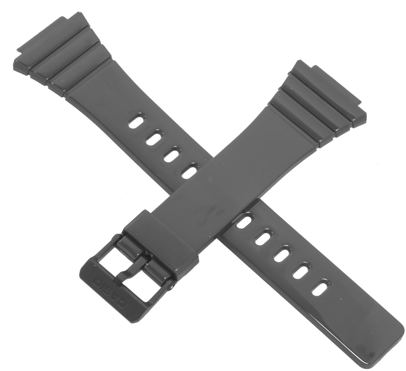 Casio watch strap for gloss dark grey W-215H-8AV 10435869