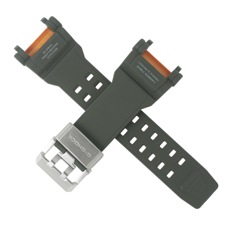 Dark green/orange strap for Casio GPW-2000-3A 10635871