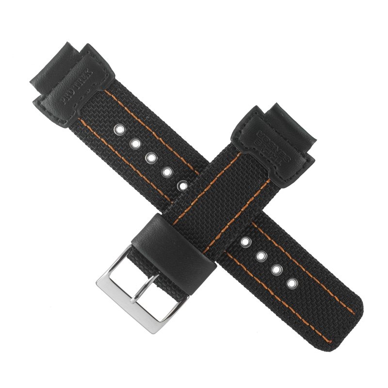 Black textile strap for Casio PRG-270B-1 10465879