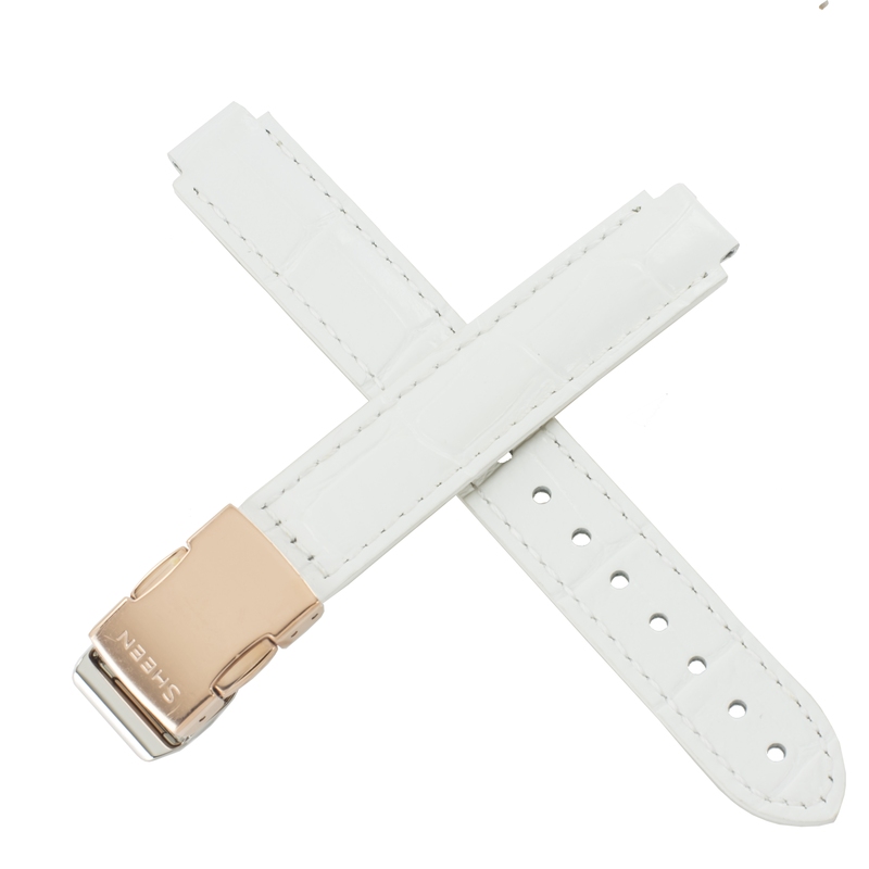 Casio watch strap for white leather SHE-3034GL-7A 10482905