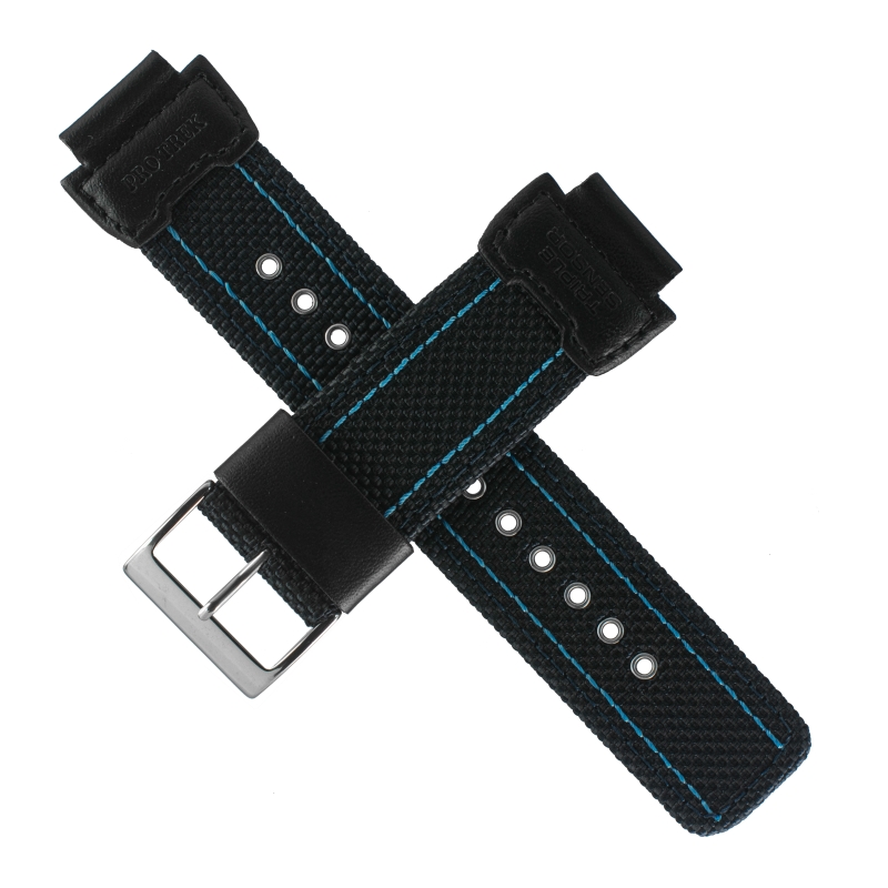 Casio watch strap dark blue textile PRG-270B-2 10465880