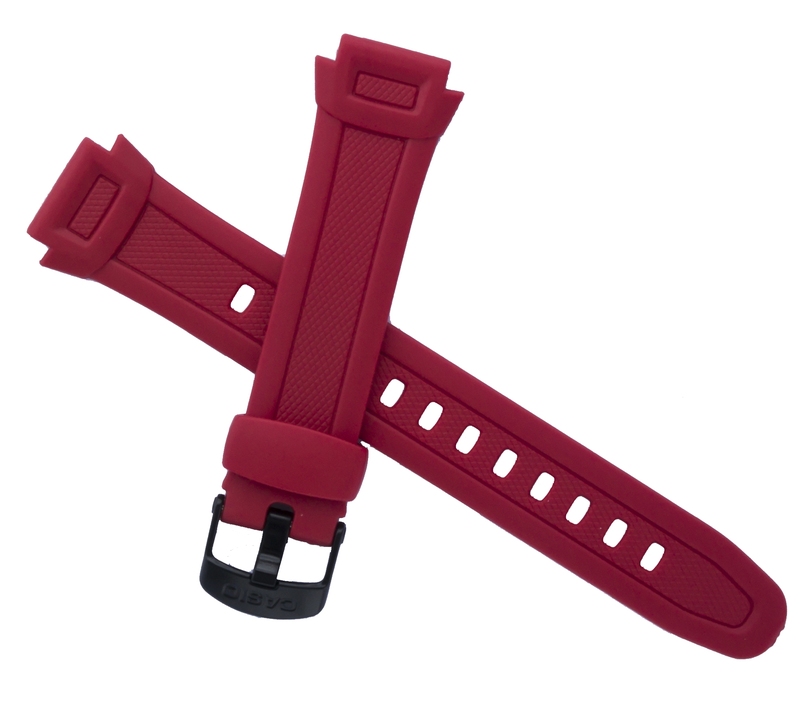 Casio watch strap for dark red W-756-4AV 10287402