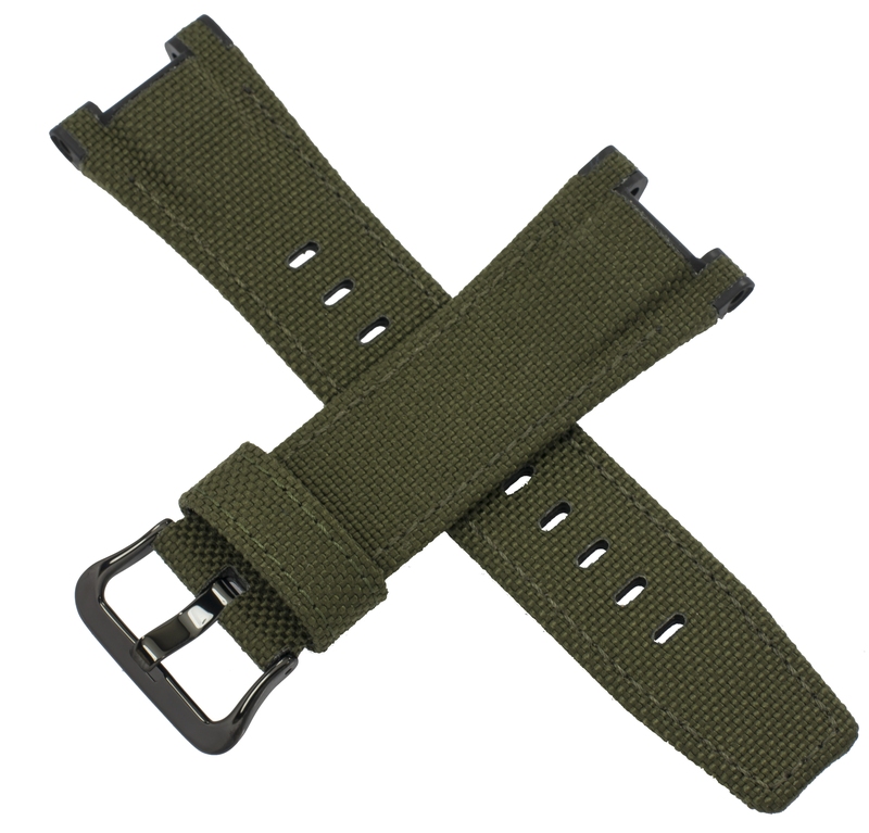 Casio watch strap for dark green textile GST-S130BC-1A3 10570833