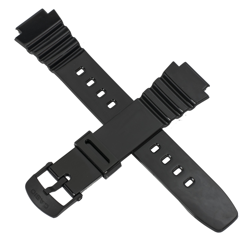 Casio watch strap for gloss black W-214HC-1AV 10409322