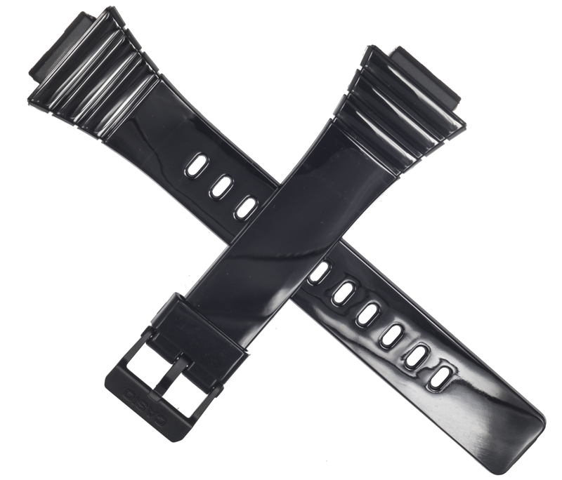 Casio watch strap for gloss black W-215H-1A2V 10435844