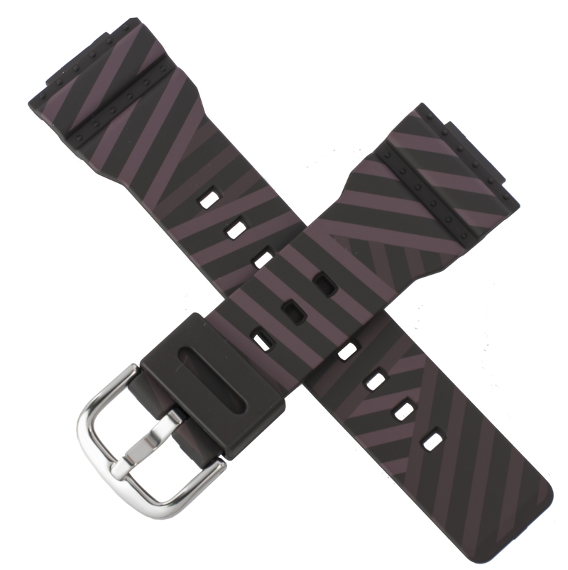 Casio watch strap for black/purple striped BA-110CH-1A 10561435