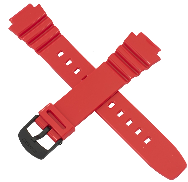 Casio watch strap for gloss red W-214HC-4AV 10409324