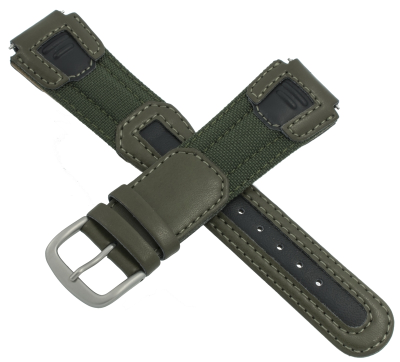 Casio watch strap for green textile AQF-100WB-3BV 10216841