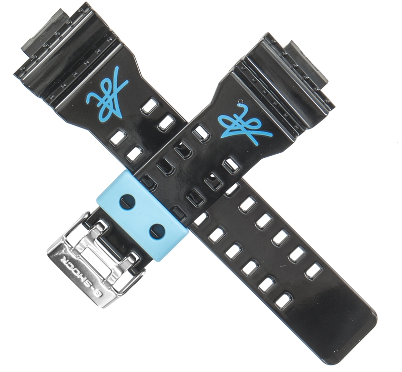 Casio watch strap for gloss black/blue GLS-8900LV-2W 10457917