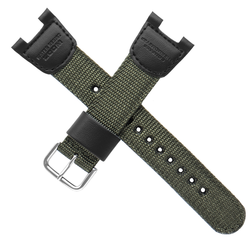 Casio watch strap for green textile SGW-100B-3V 10304188