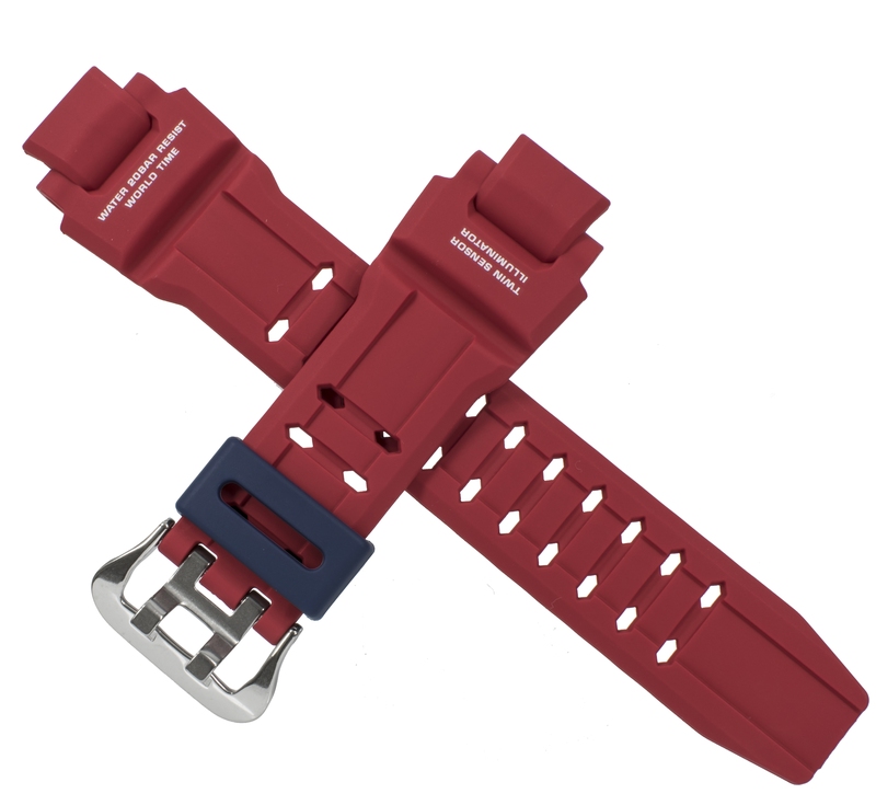 Casio watch strap for red GA-1100-2A 10493627